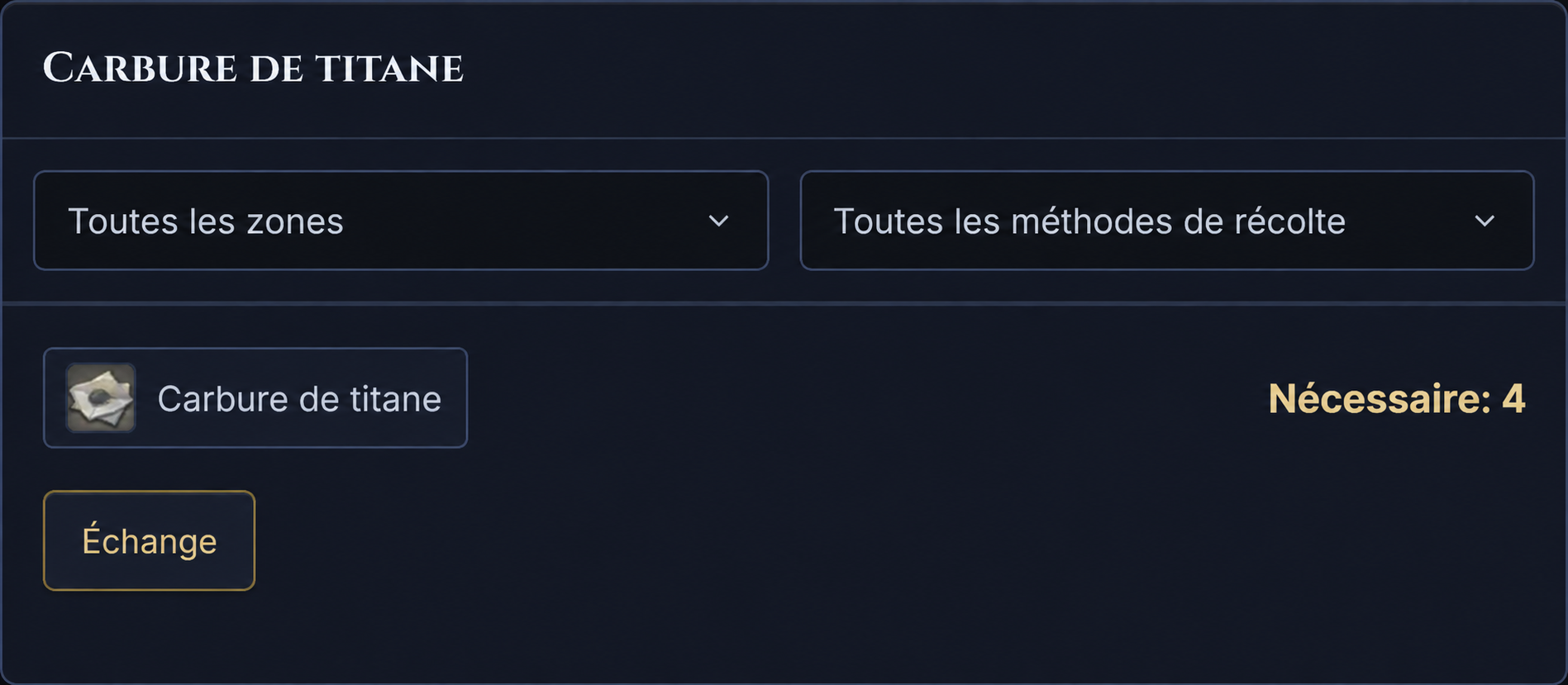 Carbure de titane avec quatre unités nécessaires et une méthode d’obtention par échange.